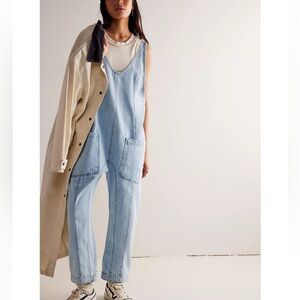 Free People We The Free High Roller Jumpsuit overall denim M